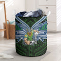 Custom Canberra Raiders Laundry Basket Viking Warrior Polynesia Islander Rugby Mascot