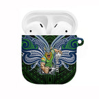 Custom Canberra Raiders AirPods Case Viking Warrior Polynesia Islander Rugby Mascot