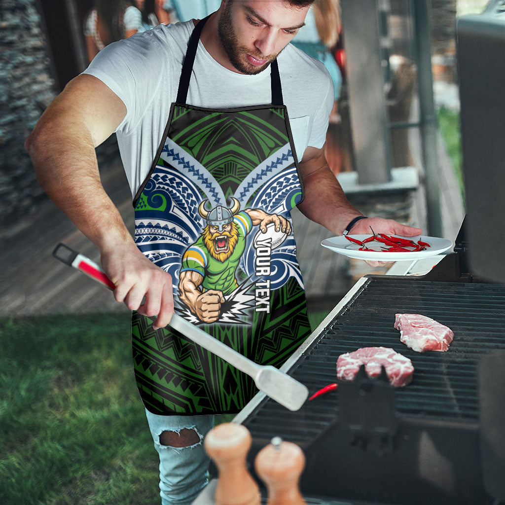 Custom Canberra Raiders Apron Viking Warrior Polynesia Islander Rugby Mascot