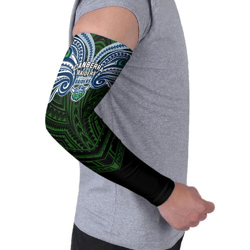 Custom Canberra Raiders Arm Sleeves Viking Warrior Polynesia Islander Rugby Mascot