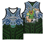 Custom Canberra Raiders Basketball Jersey Viking Warrior Polynesia Islander Rugby Mascot