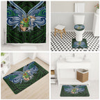 Custom Canberra Raiders Bathroom Set Viking Warrior Polynesia Islander Rugby Mascot