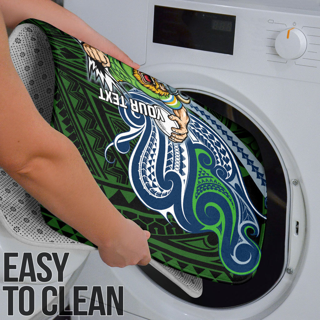 Custom Canberra Raiders Bathroom Set Viking Warrior Polynesia Islander Rugby Mascot