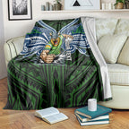 Custom Canberra Raiders Blanket Viking Warrior Polynesia Islander Rugby Mascot