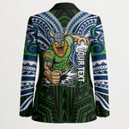 Custom Canberra Raiders Blazer Viking Warrior Polynesia Islander Rugby Mascot