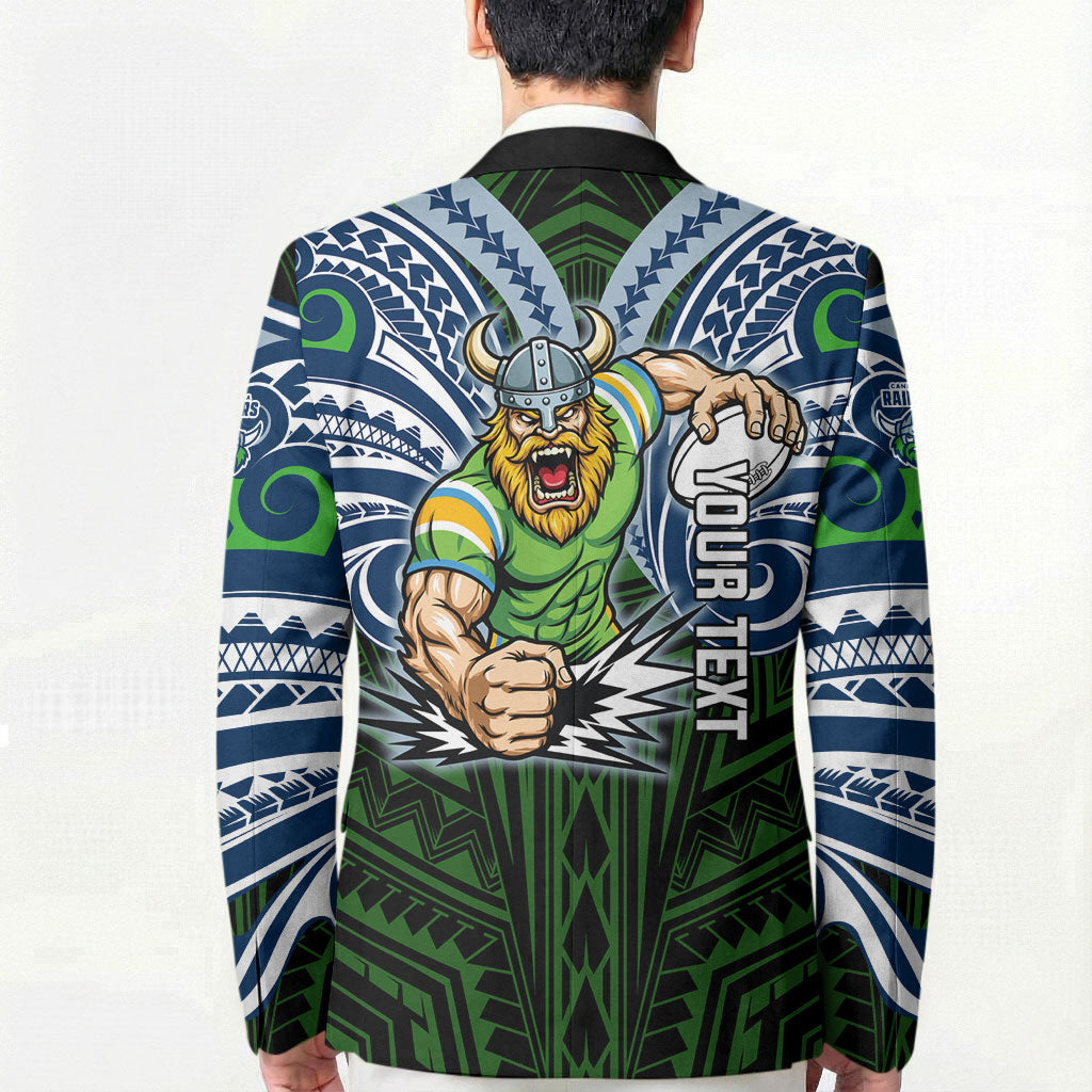 Custom Canberra Raiders Blazer Viking Warrior Polynesia Islander Rugby Mascot