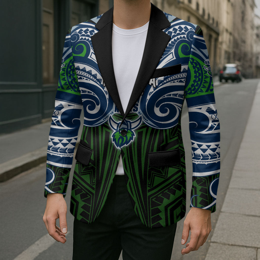 Custom Canberra Raiders Blazer Viking Warrior Polynesia Islander Rugby Mascot