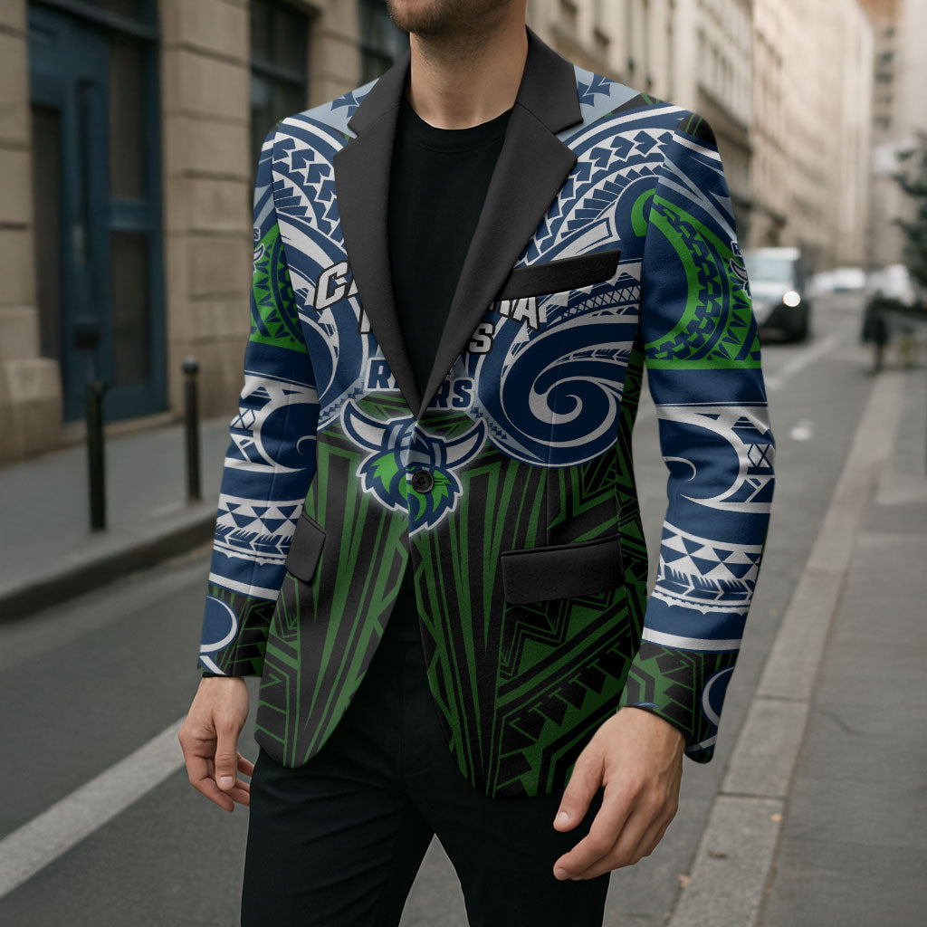 Custom Canberra Raiders Blazer Viking Warrior Polynesia Islander Rugby Mascot