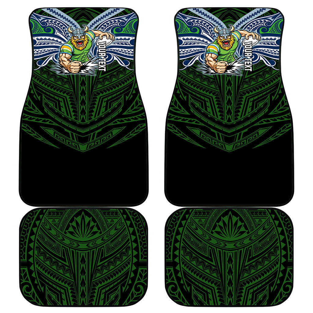 Custom Canberra Raiders Car Mats Viking Warrior Polynesia Islander Rugby Mascot