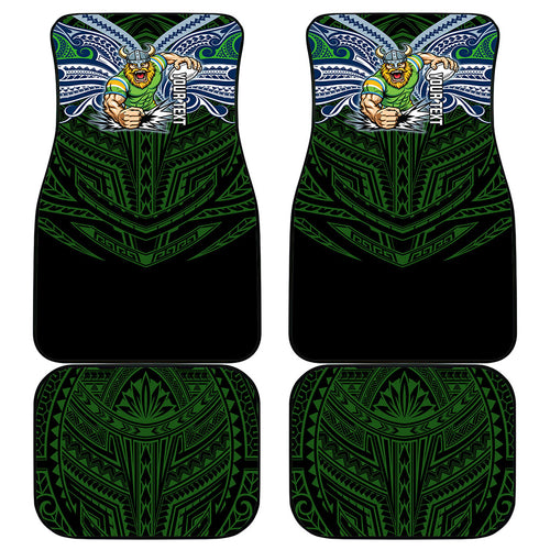 Custom Canberra Raiders Car Mats Viking Warrior Polynesia Islander Rugby Mascot