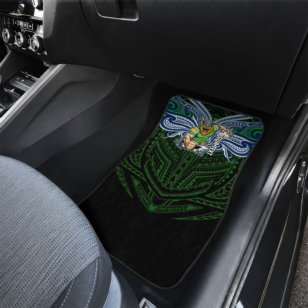 Custom Canberra Raiders Car Mats Viking Warrior Polynesia Islander Rugby Mascot