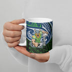 Custom Canberra Raiders Ceramic Mug Viking Warrior Polynesia Islander Rugby Mascot