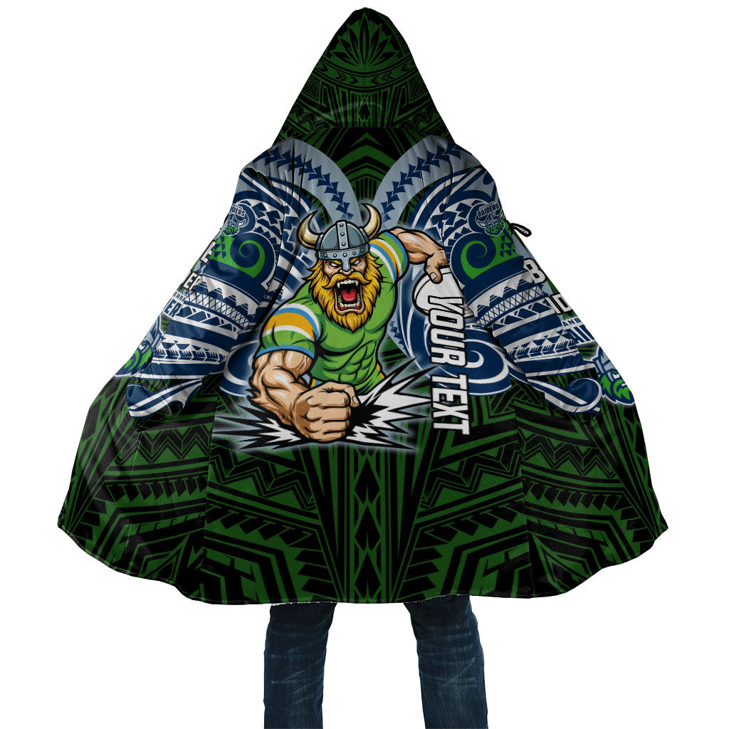Custom Canberra Raiders Cloak Viking Warrior Polynesia Islander Rugby Mascot