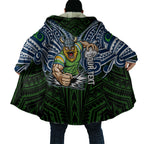 Custom Canberra Raiders Cloak Viking Warrior Polynesia Islander Rugby Mascot