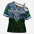 Custom Canberra Raiders Cross Shoulder Shirt Viking Warrior Polynesia Islander Rugby Mascot