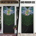 Custom Canberra Raiders Door Cover Viking Warrior Polynesia Islander Rugby Mascot