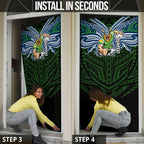Custom Canberra Raiders Door Cover Viking Warrior Polynesia Islander Rugby Mascot