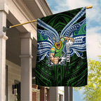 Custom Canberra Raiders Garden Flag Viking Warrior Polynesia Islander Rugby Mascot
