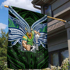 Custom Canberra Raiders Garden Flag Viking Warrior Polynesia Islander Rugby Mascot