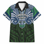 Custom Canberra Raiders Hawaiian Shirt Viking Warrior Polynesia Islander Rugby Mascot