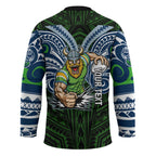 Custom Canberra Raiders Hockey Jersey Viking Warrior Polynesia Islander Rugby Mascot