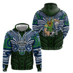 Custom Canberra Raiders Hoodie Viking Warrior Polynesia Islander Rugby Mascot