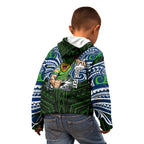 Custom Canberra Raiders Kid Hoodie Viking Warrior Polynesia Islander Rugby Mascot