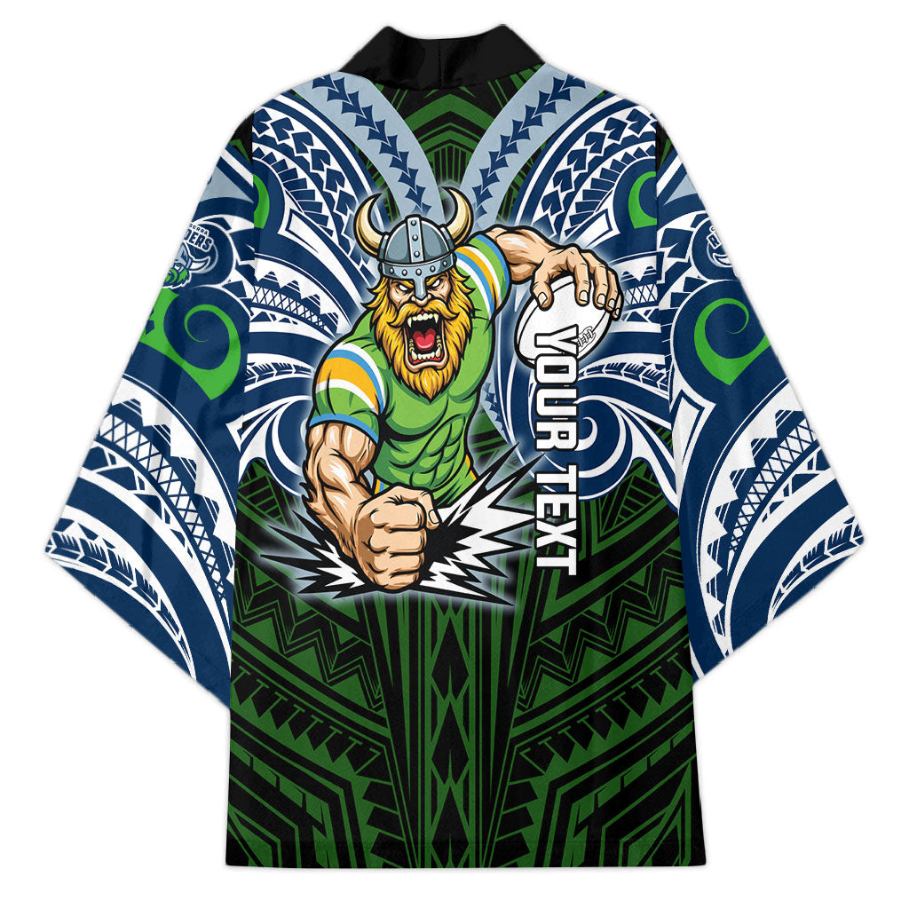Custom Canberra Raiders Kimono Viking Warrior Polynesia Islander Rugby Mascot