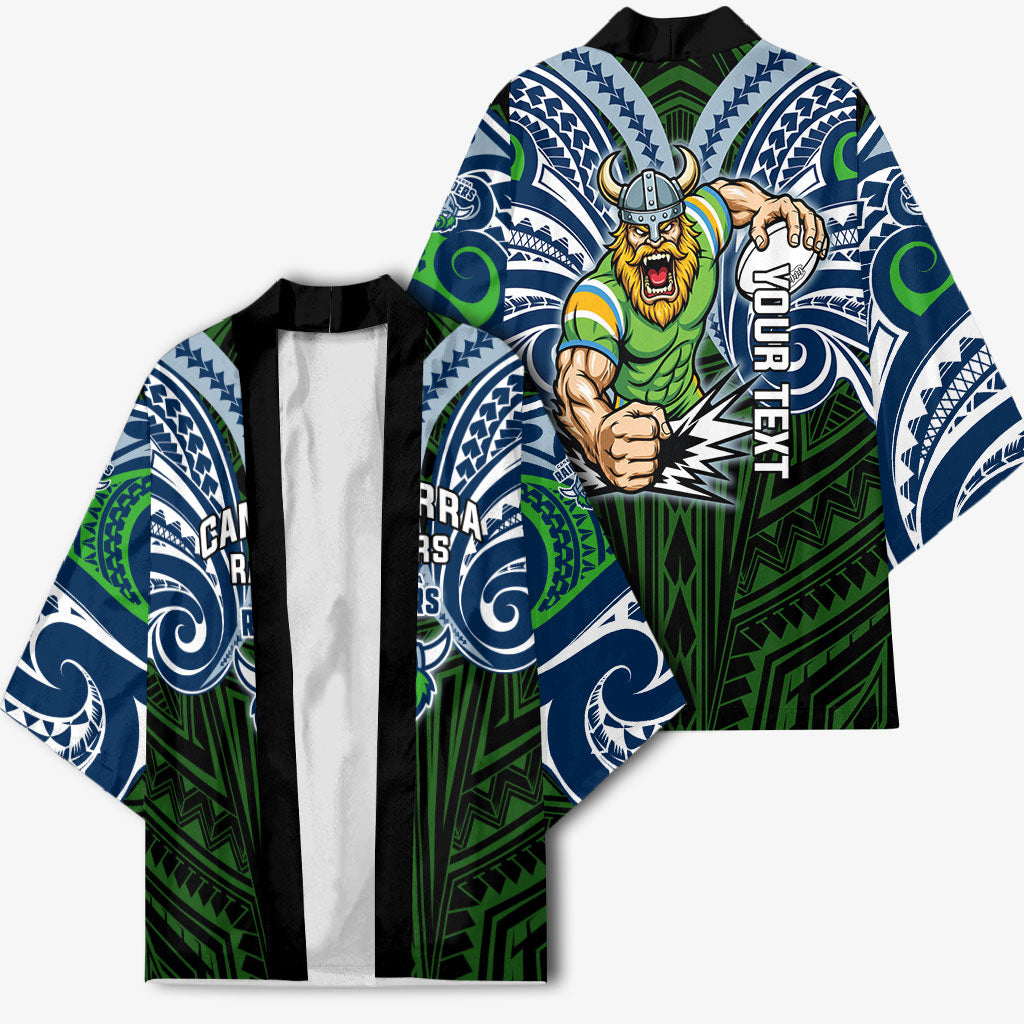 Custom Canberra Raiders Kimono Viking Warrior Polynesia Islander Rugby Mascot