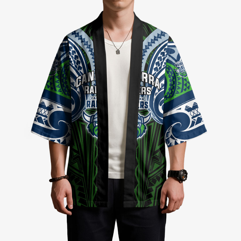 Custom Canberra Raiders Kimono Viking Warrior Polynesia Islander Rugby Mascot
