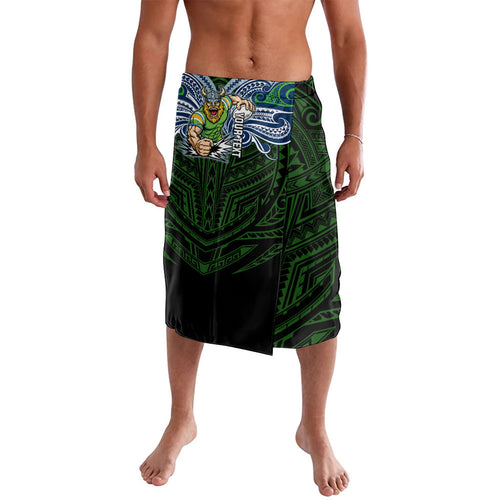 Custom Canberra Raiders Lavalava Viking Warrior Polynesia Islander Rugby Mascot