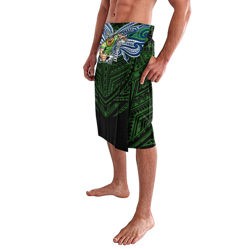 Custom Canberra Raiders Lavalava Viking Warrior Polynesia Islander Rugby Mascot
