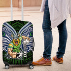 Custom Canberra Raiders Luggage Cover Viking Warrior Polynesia Islander Rugby Mascot