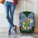 Custom Canberra Raiders Luggage Cover Viking Warrior Polynesia Islander Rugby Mascot