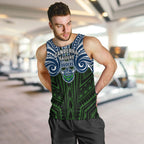 Custom Canberra Raiders Men Tank Top Viking Warrior Polynesia Islander Rugby Mascot