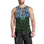 Custom Canberra Raiders Men Tank Top Viking Warrior Polynesia Islander Rugby Mascot