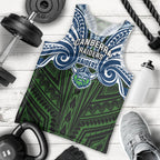 Custom Canberra Raiders Men Tank Top Viking Warrior Polynesia Islander Rugby Mascot