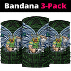 Custom Canberra Raiders Neck Gaiter Viking Warrior Polynesia Islander Rugby Mascot