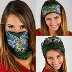 Custom Canberra Raiders Neck Gaiter Viking Warrior Polynesia Islander Rugby Mascot