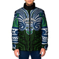 Custom Canberra Raiders Padded Jacket Viking Warrior Polynesia Islander Rugby Mascot