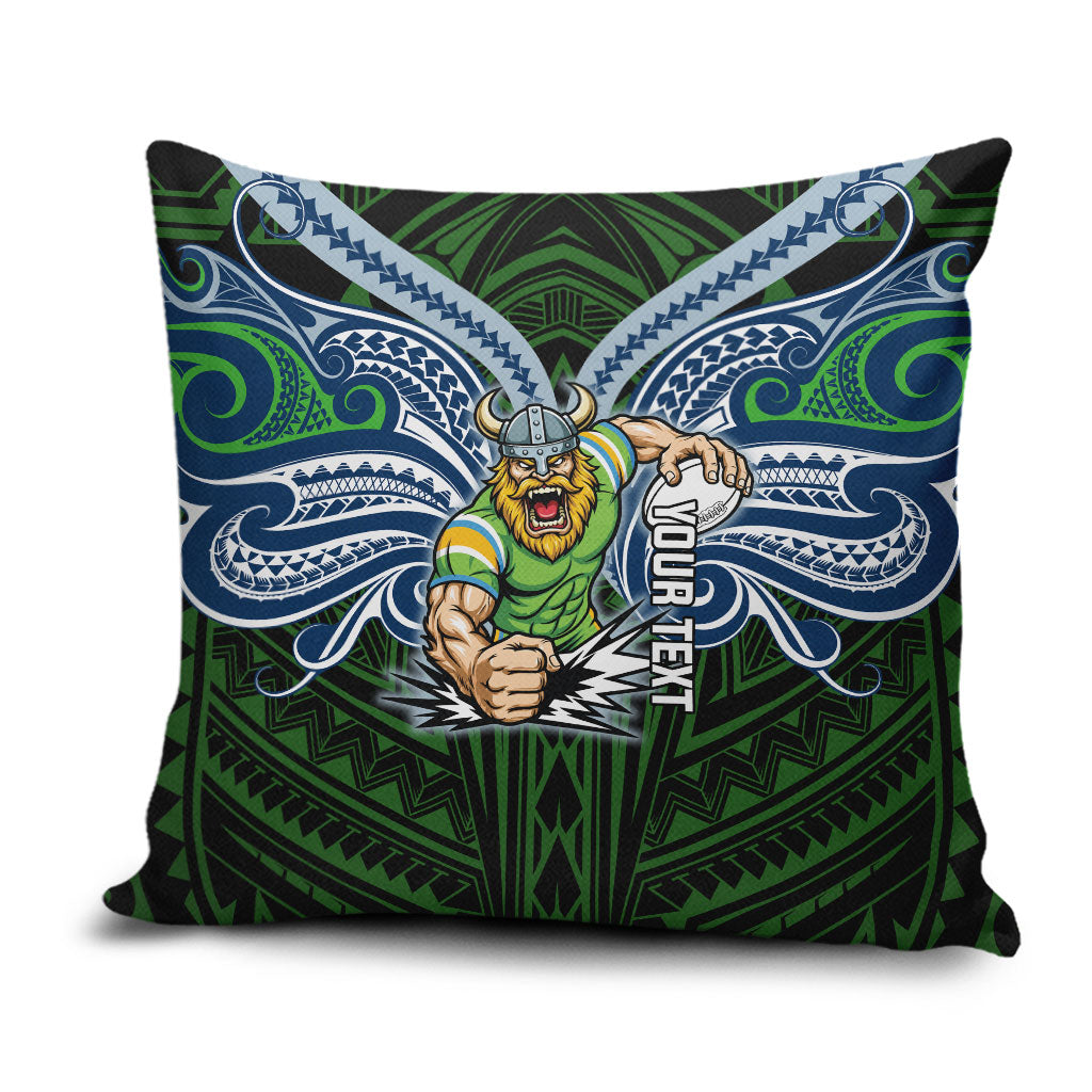 Custom Canberra Raiders Pillow Cover Viking Warrior Polynesia Islander Rugby Mascot