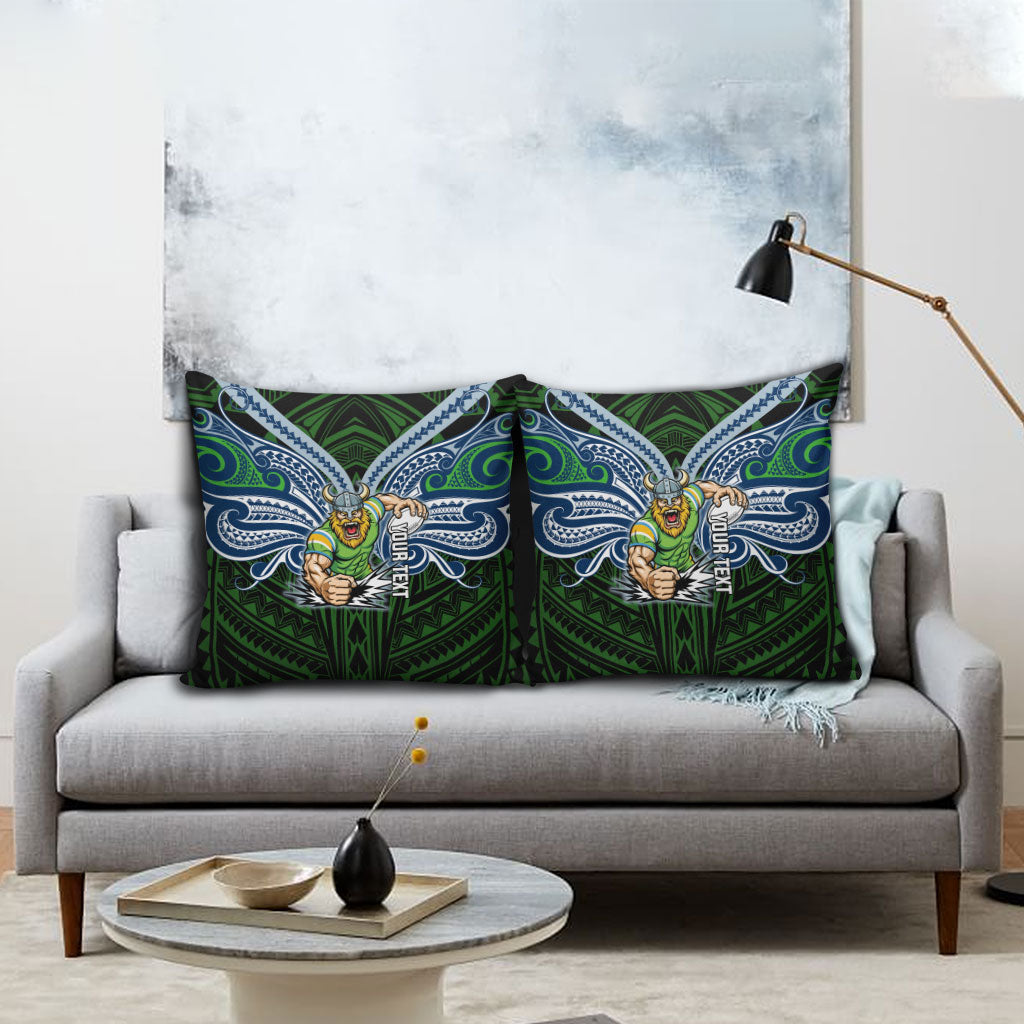 Custom Canberra Raiders Pillow Cover Viking Warrior Polynesia Islander Rugby Mascot