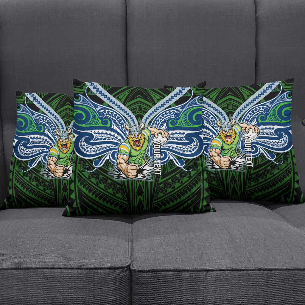 Custom Canberra Raiders Pillow Cover Viking Warrior Polynesia Islander Rugby Mascot