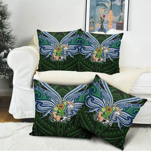Custom Canberra Raiders Pillow Cover Viking Warrior Polynesia Islander Rugby Mascot