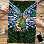 Custom Canberra Raiders Puzzle Viking Warrior Polynesia Islander Rugby Mascot
