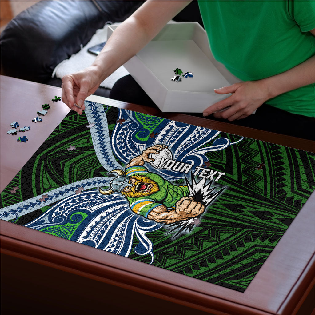 Custom Canberra Raiders Puzzle Viking Warrior Polynesia Islander Rugby Mascot