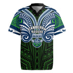 Custom Canberra Raiders Rugby Jersey Viking Warrior Polynesia Islander Rugby Mascot