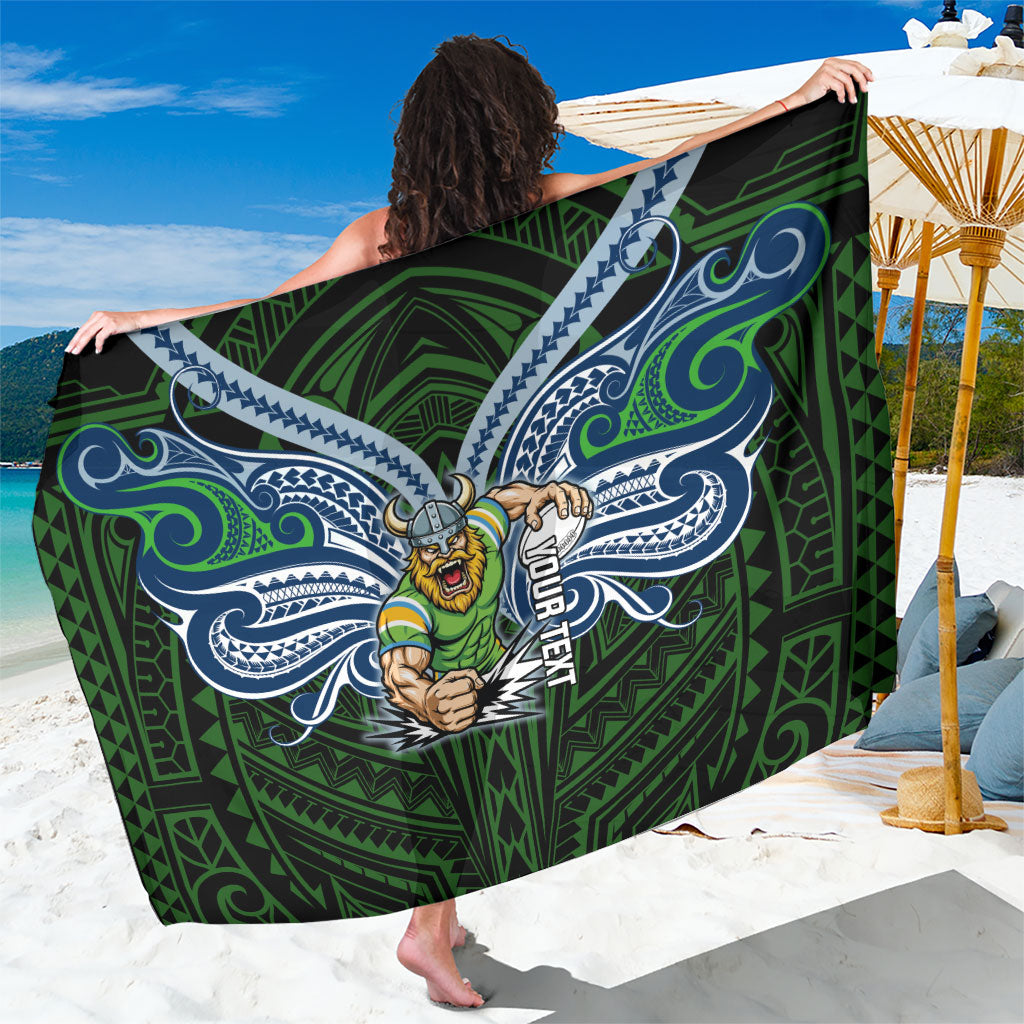 Custom Canberra Raiders Sarong Viking Warrior Polynesia Islander Rugby Mascot