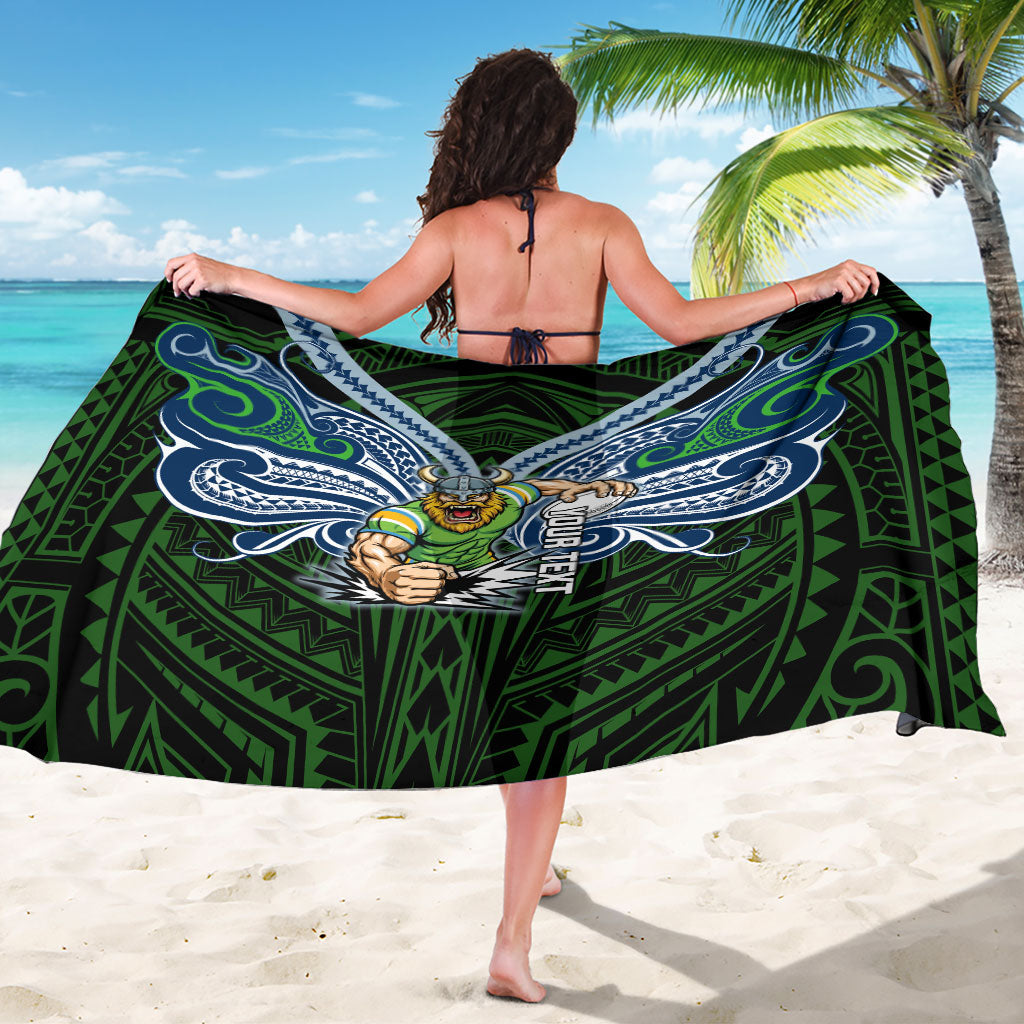 Custom Canberra Raiders Sarong Viking Warrior Polynesia Islander Rugby Mascot