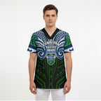 Custom Canberra Raiders Scrub Top Viking Warrior Polynesia Islander Rugby Mascot
